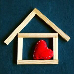 House with heart in the middle