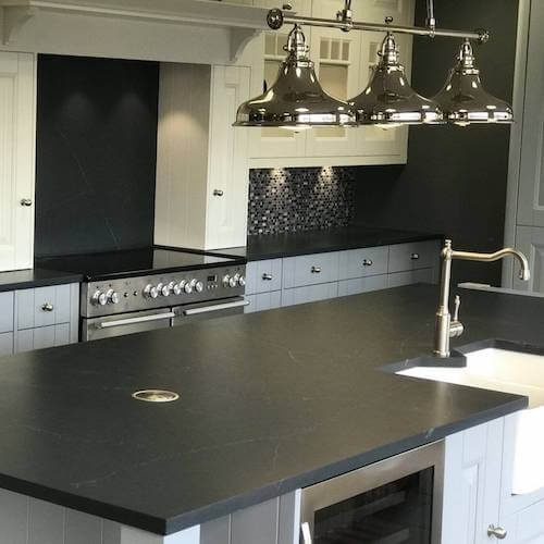 Charcoal Soapstone Quartz, Quartz Kitchen Worktops, Quartz Worktop Cleanin