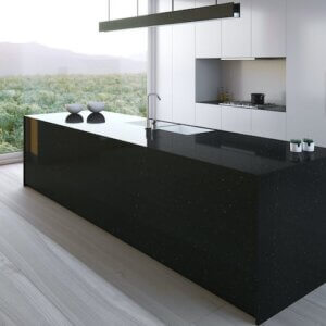 Sparkle Worktops, Stellar Night, Black Kitchen Worktop